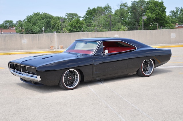 Powder coated Boze Friction rims completes the cool look of this'69 Charger