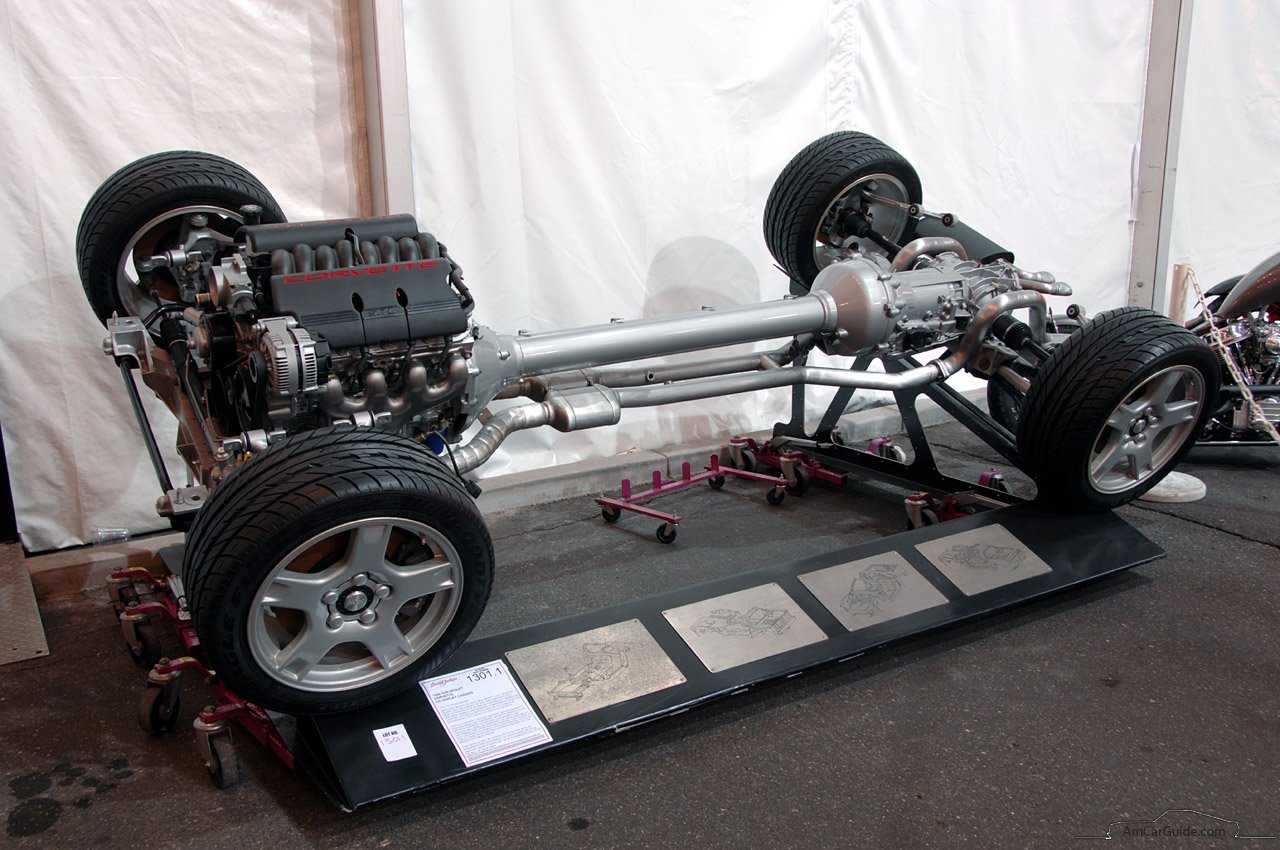 Here is the C5 Corvette Chassis you can see the transmission size and layou...