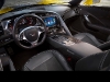 The 2015 Corvette Z06 is distinguished from the Corvette Stingray by unique color schemes that emphasize the driver-focused cockpit, and a unique, flat-bottomed steering wheel.